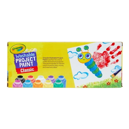 Crayola Washable Kids Paint Set, 10 Ct, Kids Arts & Crafts Supplies, Craft Set, Creative Gifts for Kids