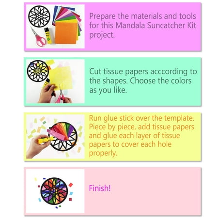 Vhale Suncatchers Stained Glass Effect Paper Craft Kit