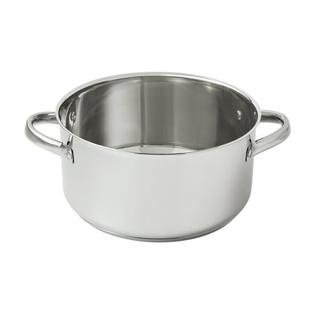 Mainstays Stainless Steel 5-Quart Dutch Oven with Glass Lid, Riveted Handles