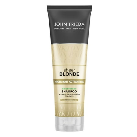 John Frieda Sheer Blonde Highlight Activating Brightening Shampoo, Darker Blondes, 8.45 Fl Oz