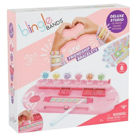 Blingle Bands DIY Gem Friendship Bracelet, 8 Band Deluxe Studio - Arts & Craft Activity for Ages 7 and up