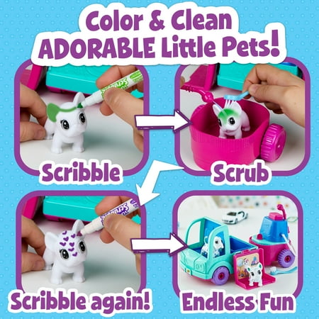 Crayola Scribble Scrubbie Grooming Truck Toy, 10 Pcs, Toys for Kids, Craft, Gifts for Girls and Boys, One Size