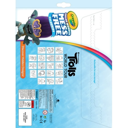Crayola Color Wonder Trolls Coloring Set, Beginner Child, 18 Pages