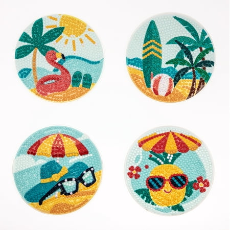 DIAMOND DOTZ? Tropical Coasters Diamond Painting Kit