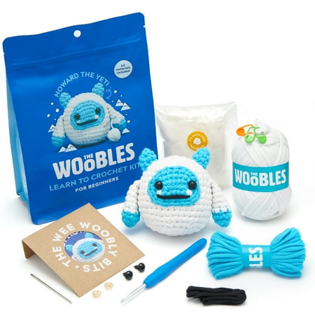 The Woobles Beginner Crochet Amigurumi Kits - Howard the Yeti