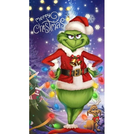 Diamond Art Kits for Adults Large Diamond Painting Kits Full Round Drill DIY Arts and Crafts for Adults Diamond Dots 16x12inch (Grinch)