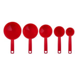 Farberware Pro 23 Piece Plastic Baking Set with Mixing Bowls, Red