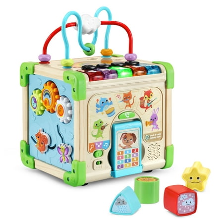 LeapFrog Touch & Learn Wooden Activity Cube - FSC 100% Plastic/Wood 100% FSC-Certified Wood Baby and Toddler Toys