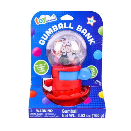 Toymendous Classic Gumball Bank with Gumballs, Novelty & Gag Toys for Children ages 3+