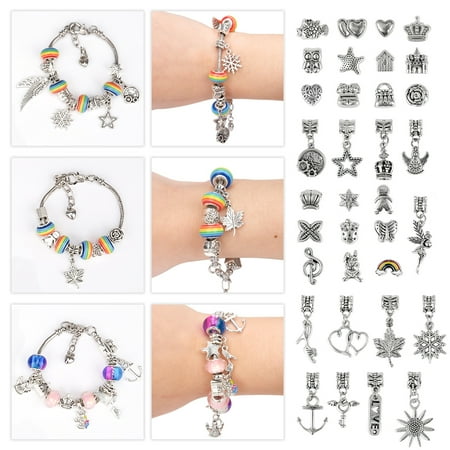 Dream Fun Little Guy Gifts for Girl Age 7 8 9 11, Girl Birthday Presents for 7-11 Years Old DIY Crystal Glass Beads Bracelet Toys Age 7 8 9 Year Old Girl Colorful Girls Jewellery Toy for Girl Kids