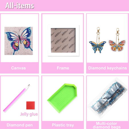 HOLARAY Diamond Butterfly Painting Kits for Kids , Art and Crafts Kit for Girls and Boys 3+ Age Group