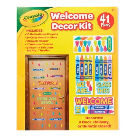 Crayola Brand Welcome D?cor Kit, Classroom, Club, 41 Pieces, Multi-Colored, Unisex, Teacher Aid, 3+