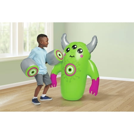 Play Day Kids Monster Inflatable Bop Bag with Boxing Gloves