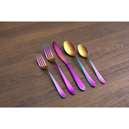 Cambridge Silversmiths Byram Rainbow Mirror 20-Piece Flatware Set, Service for 4