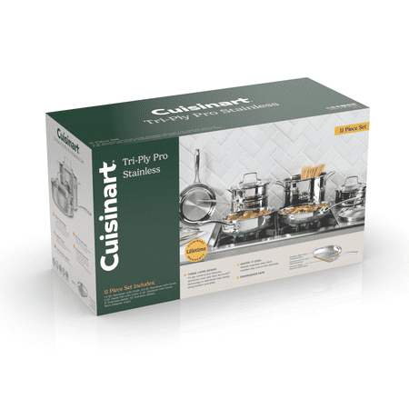 Cuisinart Tri-Ply Pro 11-Piece Stainless Steel Cookware Set