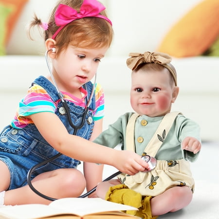 Ktaxon Reborn Baby Dolls, 20 Inch Realistic Newborn Eyes Open Doll Lifelike Weighted Soft Body with Accessory Set for Kids 3+