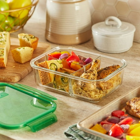 Pyrex Clear Glass Stackable Bread Food Storage Container, 3