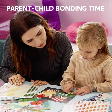 Joyfy Unicorns and Princess Dot Markers, Over 1470 Pcs Sticker Poke A Dot Book, Ages 3-5 Toddler Arts And Crafts Supplies, Birthday Gifts