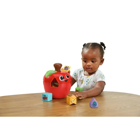 LeapFrog Spin & Change Apple Shape Sorter with Accessories, Baby and Toddler Toys
