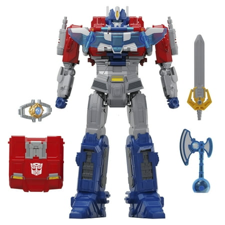Transformers One Power Flip Optimus Prime (Orion Pax) Action Figure, 10? Interactive Robot Toy