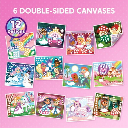Joyfy Unicorns and Princess Dot Markers, Over 1470 Pcs Sticker Poke A Dot Book, Ages 3-5 Toddler Arts And Crafts Supplies, Birthday Gifts
