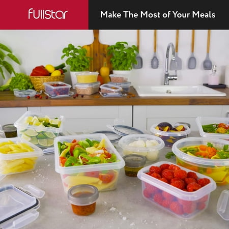 Fullstar 50 pcs Meal Prep Container, Airtight Plastic Food Storage Containers Set