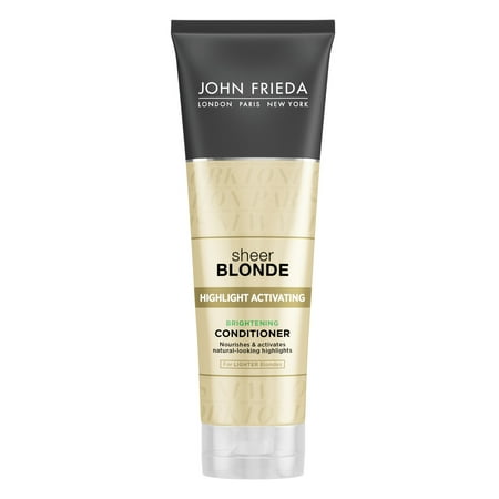 John Frieda Sheer Blonde Highlight Activating Conditioner to Brighten Blonde Hair, 8.45 fl oz