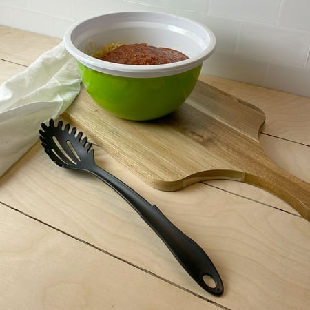 Mainstays 8-Piece Nylon Kitchen Utensil Set with Connector Ring, Black Plastic