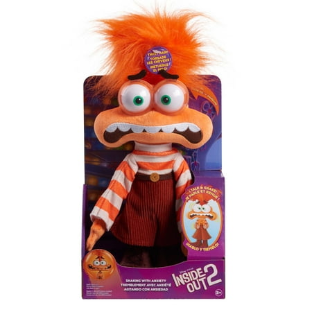 Disney and Pixar Inside Out 2 Shaking with Anxiety Feature Plush, Kids Toys for Ages 3 up