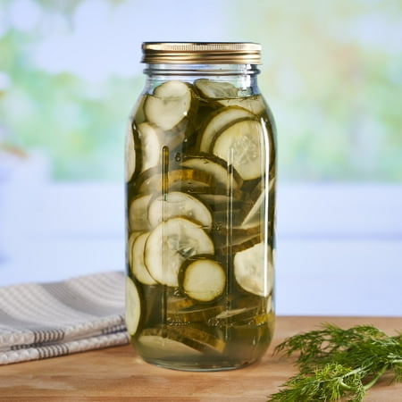 Mainstays 64 oz Airtight Glass Wide Mouth Canning Jars (6 Count)