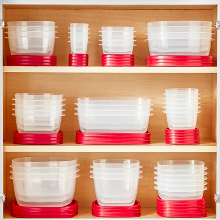 Rubbermaid EasyFindLids 3-Cup Round Food Storage Container, Racer Red, 1