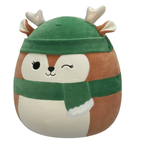 Squishmallows Official Plush 12 inch Dawn The Winking Brown Fawn - Childs Ultra Soft Stuffed Animal Toy