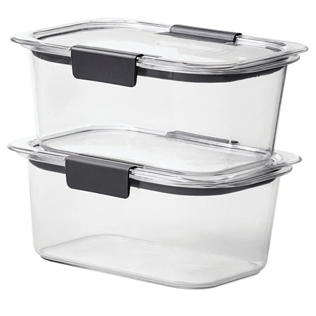 Rubbermaid Brilliance 4.7 Cup Medium Stain-Proof Food Storage Container, Set of 2