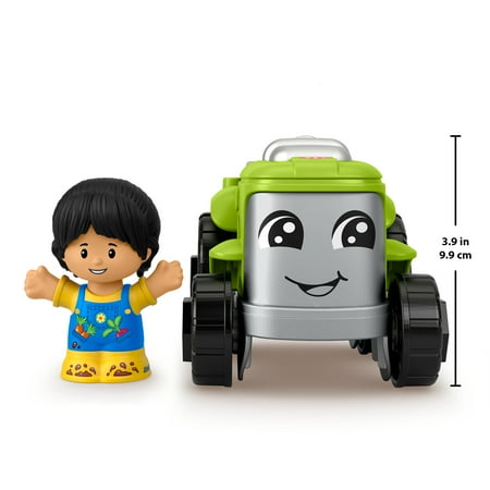 Fisher-Price Little People Farm Figure Set for Toddlers with Farmer and Tractor Toys, 2 Pieces