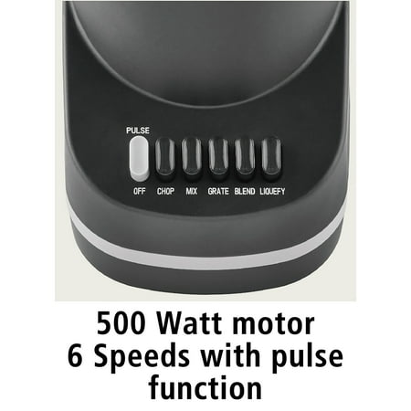 Mainstays 500 W 48 oz Jar 6-Speed Blender, Black