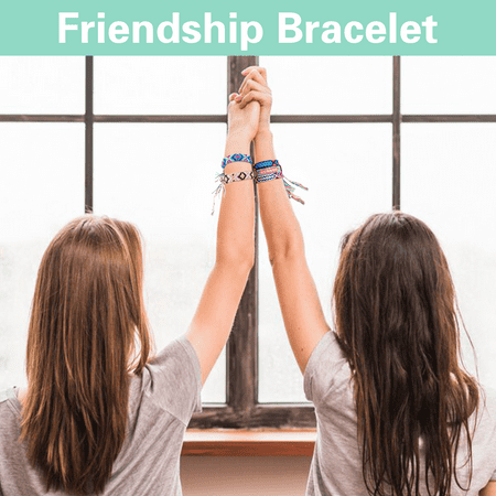 Friendship Bracelet Making Kit,Arts and Crafts for Kids Ages 8-12,DIY Bracelet Making Kit with 20 Pre-Cut Threads,Birthday Gifts for Girl Aged 6 7 8 9 10 11 12 Year Old Child Travel Activity Set