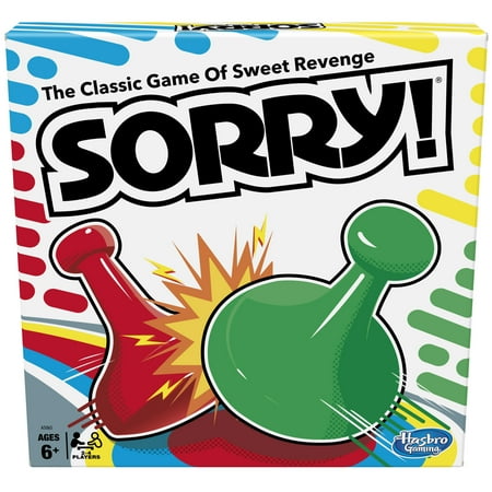 Sorry! Kids Board Game, Family Board Games for Kids, 2 to 4 Players, Non-Candy Easter Basket Stuffers Gifts, Ages 6+