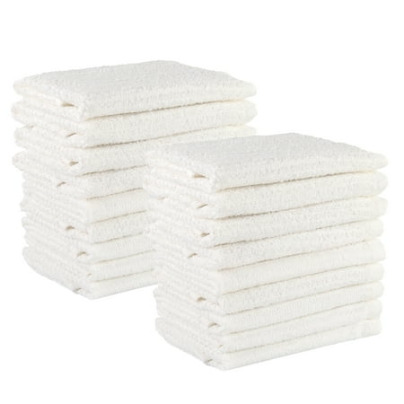 Mainstays 18-Piece Kitchen Bar Mop Dishcloth Set, White