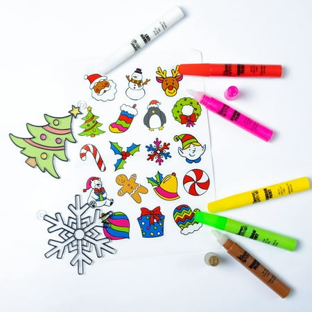 Joyfy Christmas 18 PCS Window Sun Catchers DIY Paint Art and Craft Kit