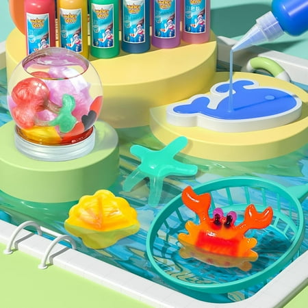 Magic Water Elf Toy Kit, Aqua Fairy Water Gel Kit with Magic Gels, 12 Sea Creature Molds. Christmas Gifts, Birthday Gifts, Arts & Crafts DIY STEM Kits for Kids ?12x60ml + 12 parts), Other, Set-D?12x60ml + 12 parts