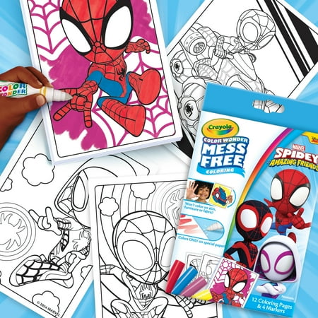 Crayola Color Wonder Spidey & His Amazing Friends Mini Box Set, Toddler Craft, Spiderman Gift for Kids, 3+