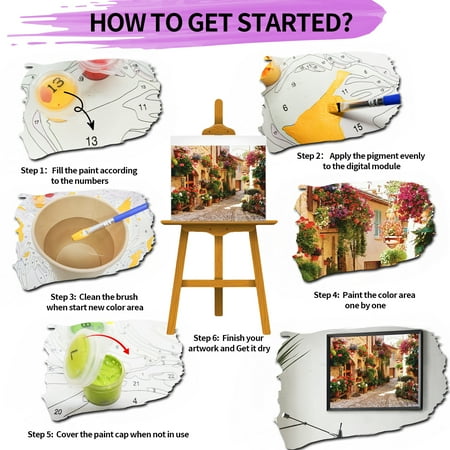 JYLMOOD Paint by Numbers Kit for Unisex Adults Beginner with Full Accessories, Easy Oil Painting Kits On Colored Canvas, 16x20in, Relaxing Art Craft, Other