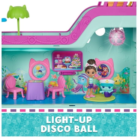 Gabby?s Dollhouse, Gabby Cat Friend Ship Cruise Ship Toy Vehicle Playset, for Kids Age 3 and up