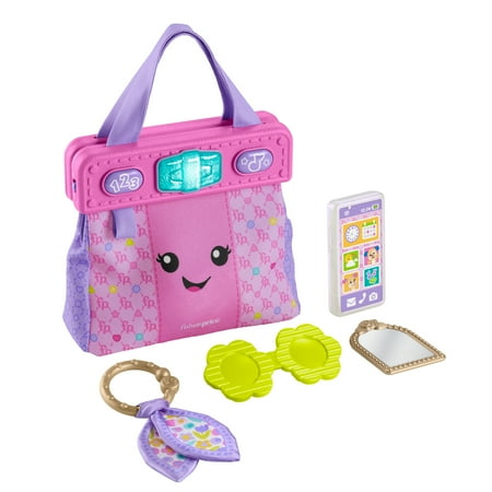 Fisher-Price Laugh & Learn Going Places Learning Toy Purse & Accessories, Ages 6+ Months, Plastic