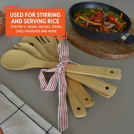 Imusa 5 Piece Bamboo Kitchen Tools