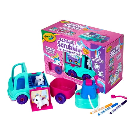 Crayola Scribble Scrubbie Grooming Truck Toy, 10 Pcs, Toys for Kids, Craft, Gifts for Girls and Boys, One Size