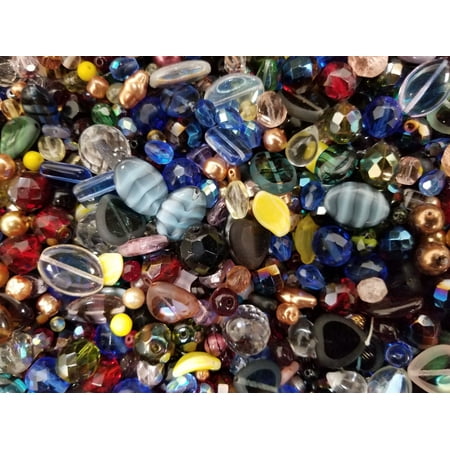 Assorted Glass Beads for Jewelry Making, DIY Lamp Work, Arts and Crafts, and Decorative Hobby Artistry, Colorful Crystal Assortment Bulk Mix, 4-18mm, Half Pound, Other, Half Pound