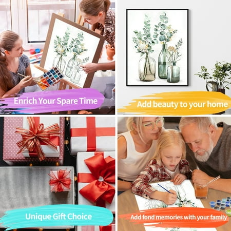 JYLMOOD DIY Paint by Number for Adults, Easy Painting by Numbers for Gift Home Wall Decor 16?W x 20?L, Other
