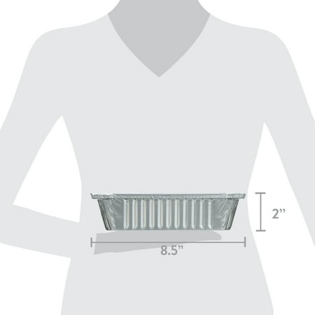 Handi-Foil Aluminum Meal Prep Food Storage Pan with Lids 5 Count Holds up to 36 Fluid Ounces