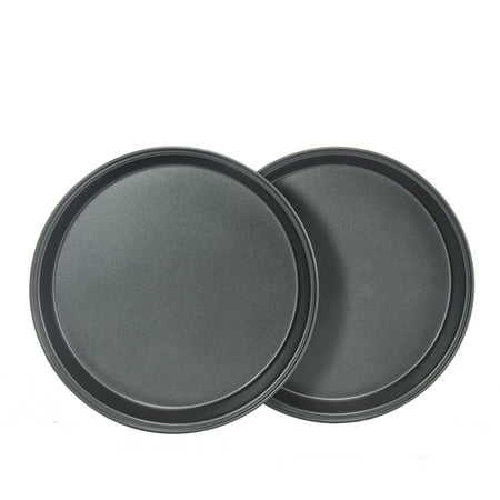 Mainstays 12 inch Clear Cake Carrier with 2pk 9 inch Gray Round Pans, Carbon Steel